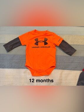 Under Armour Orange/Camo Baby Bodysuit